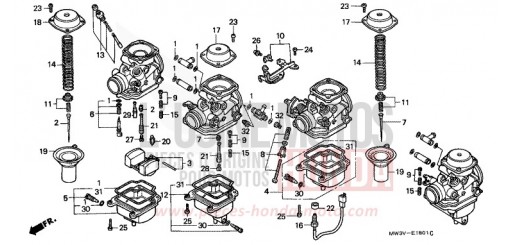 VERGASER (EINZELTEILE) CB750F2X de 1999